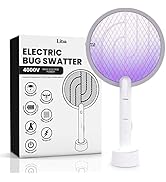 LiBa Electric Fly Swatter Racket, 2 in 1 Electric Bug Zapper USB Rechargeable, 4000V Indoor Outdo...