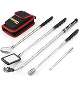 Telescoping Magnetic Pickup Tool Set, Inspection Mirror Telescoping, LED Flashlight, Cool Gadgets...