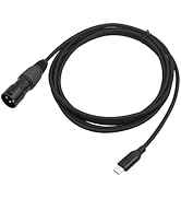 Lrbners USB-C to XLR Male Cable, 10FT USB-C to XLR Male Adapter Cable for Active Speakers, Mixers...