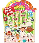 Benresive Reusable Sticker Books for Toddlers, 3 Sets Travel Stickers for Kids, Toddler Sticker B...