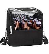 Makeup Brush Bag, Makeup Brush Holder Travel Stand-up Makeup Cup Large Makeup Brush Organizer Cas...