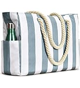 Beach Bags for Women, Pool Bag Waterproof Sandproof Beach Bag Large Capacity Beach Swim Bag with ...