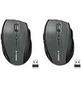 E-YOOSO Wireless Mouse for Laptop, Portable Optical Computer Mouse, 6 Buttons, Cordless 2.4GHz wi...
