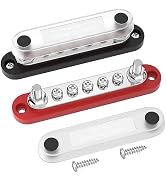 DAIERTEK 12v Bus Bar 150A Battery Power Distribution Block 12 Volt Positive & Negative Terminal B...