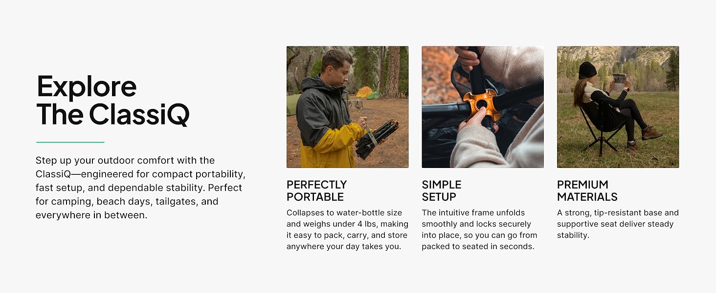 Explore the ClassiQ 1.0 - Black Camping Chair