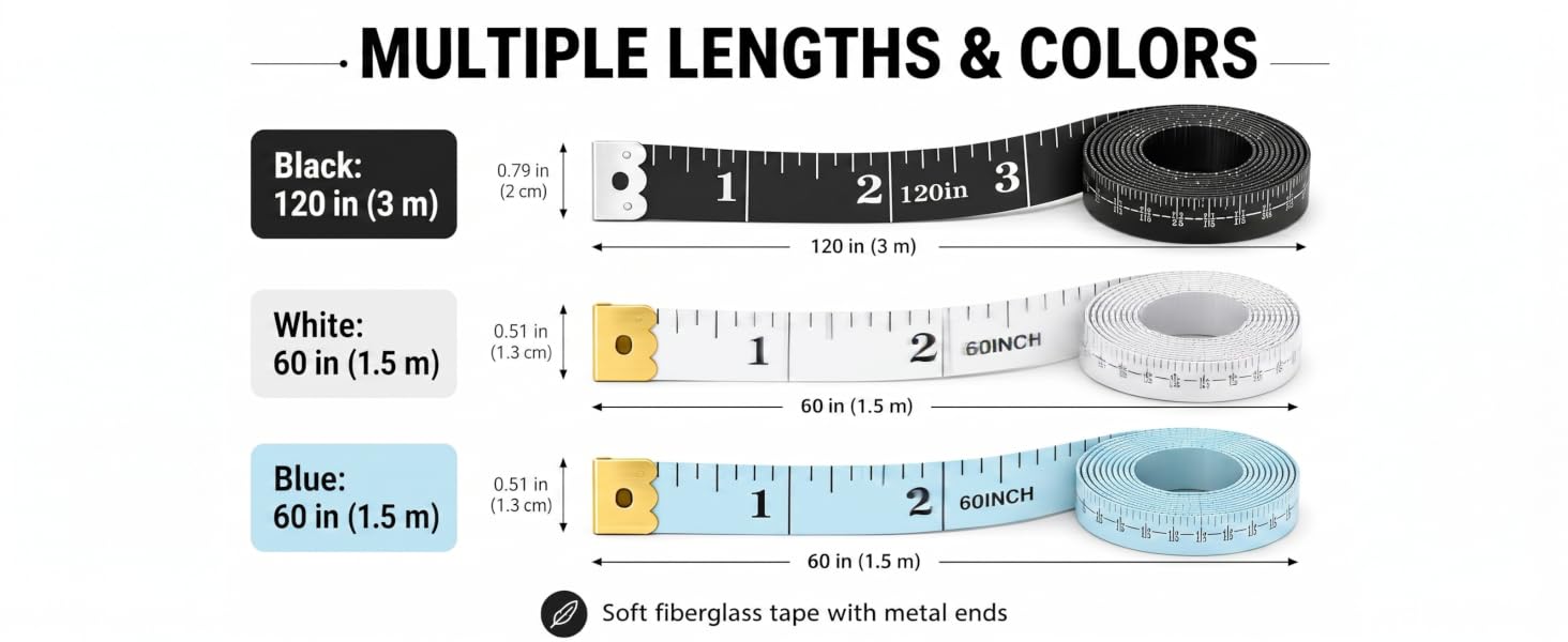 120inch and 60inch Soft Fabric Measuring Tape