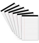 Legal Pads 5x8 Small Note Pads 5x8 Notepads for Work, 6 Pack Writing Pads 5x8 College Ruled Lined...
