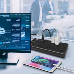 usb c power strip power strip with usb c ports flat power strip
