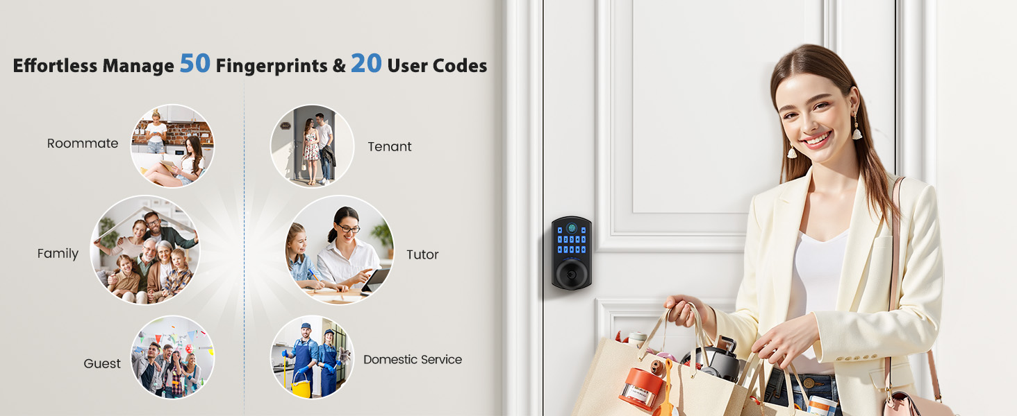 Keyless entry door lock