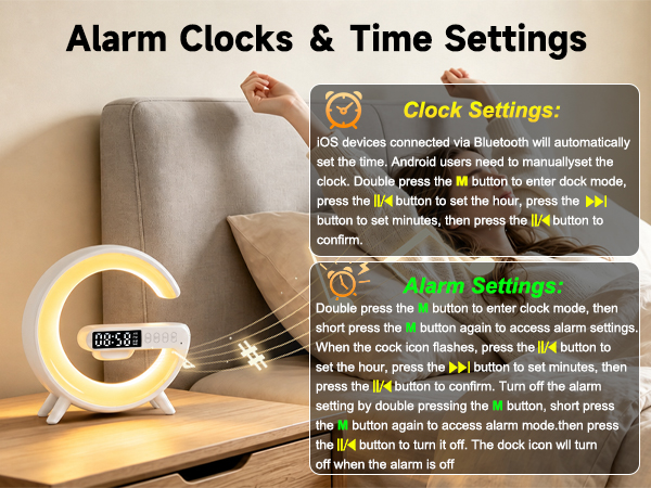 table lamp with alarm clock