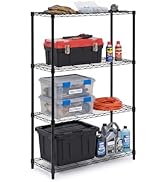 Honey-Can-Do 4-Tier Heavy Duty Adjustable Shelving Unit, 250-lb Per Shelf Metal Storage Rack, Wir...