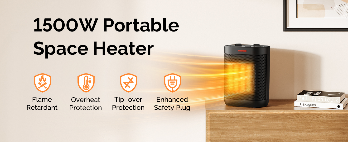 1500W ceramic space heater