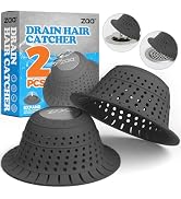 zaa Bathtub Drain Hair Catcher, 2 Pack Silicone Collapsible Bathtub Drain Cover Hair Catcher & Pr...
