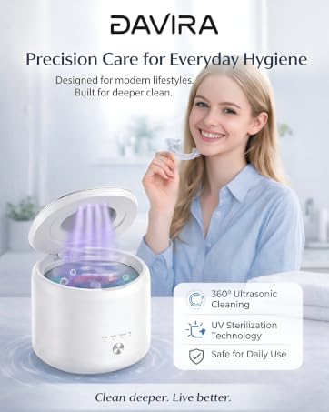 ultrasonic retainer cleaner machine with uv lights lamps zima solution dental pods invisalign