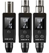 EBJ Wireless Microphone System UHF wireless XLR transmitter and receiver for dynamic/capacitive m...