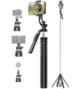 Selfie Stick Tripod, Extendable Tripod for Phone & Selfie Stick with Detachable Phone Holder & Wi...