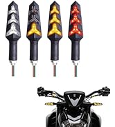 Anki HappiGo 4PCS Motorcycle Turning Indicators,2PCS Red Lights + 2PCS White Lights,12V Motorcycl...
