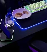 KTRIO RGB Large Gaming Mouse Pad with Stitched Edges, Superior Micro-Weave Cloth, Non-Slip Base, ...