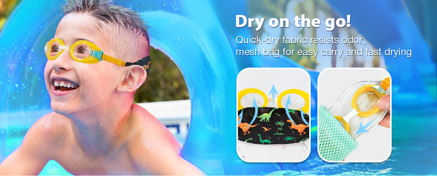 kids goggles with fabric strap