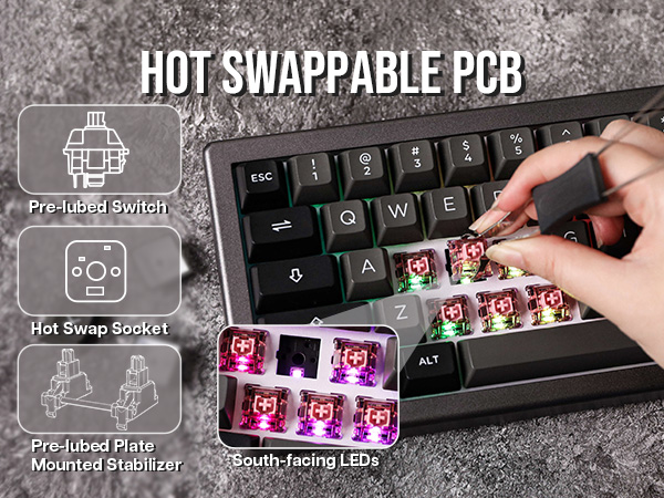 EK68 wireless gaming keyboard