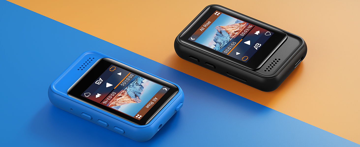Music player with Black and Blue color