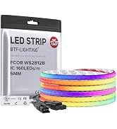 BTF-LIGHTING FCOB COB XGB1338(WS2812B) IC RGB 160LED/m 480IC LED Strip DC5V 9.8FT Individual Addr...
