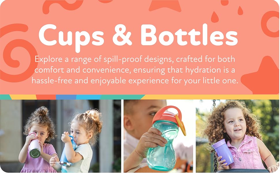 cup and bottles