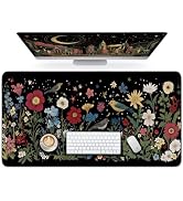 Aesthetic Desk Mat, Cute Enchanted Garden Desk Pad Protector for Work & Decor, 31.5" x 11.8", Pre...