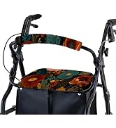 Rollator Seat and Backrest Cover Set – Removable and Washable Accessories for Seniors – Stylish W...