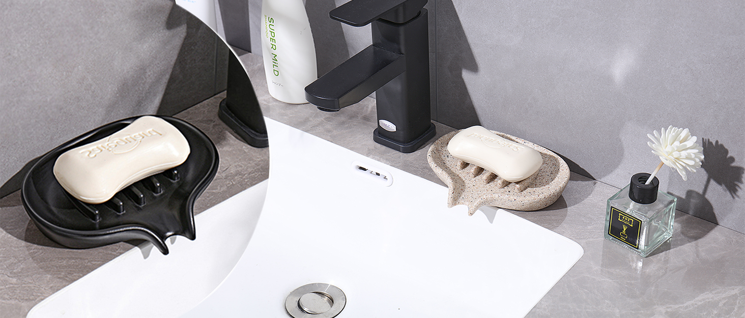 Soap Dish with Drain- Self Draining