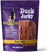 Savory Prime Duck Jerky Dog Treats, Made with 100% Real Duck Breast, Farm Raised, Healthy, Easily...