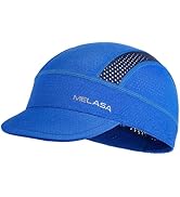 MELASA Cycling Cap, Cooling Skull Cap Helmet Liner with Sun Visor, Sun Protection Running Bike Ca...