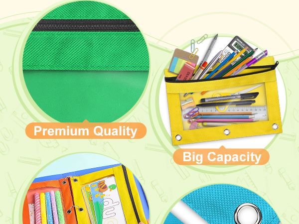 pencil pouch for 3 ring binder