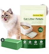 Gardner Pet Zeolite Cat Litter Pellets with 8 Absorbent Cat Litter Pads | Natural Odor Control Li...
