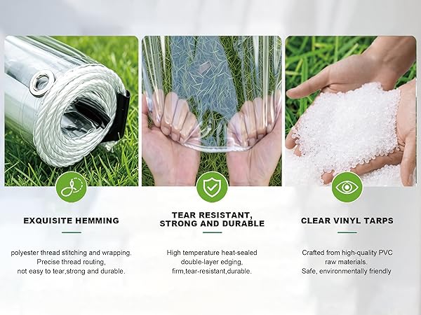 Clear Tarp with Grommets