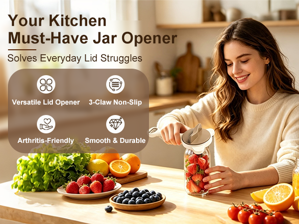 4-in-1 Jar Opener, your easy lid-opening kitchen helper.