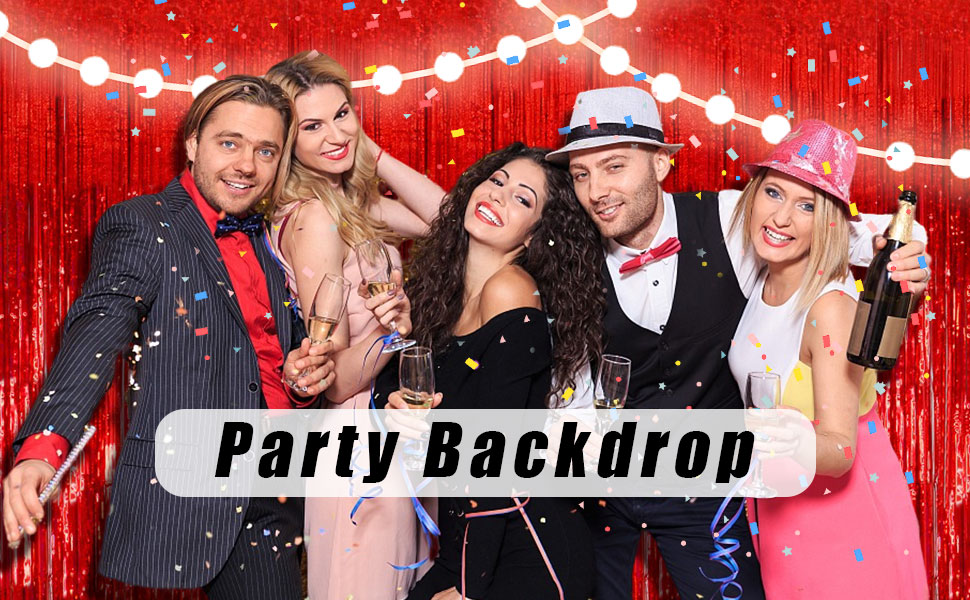 red backdrop party streamers christmas decorations backdrop curtains carnival casino theme party