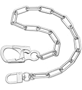 Ahiller Punk Wallet Chain for Men Women, Heavy Duty Pants Chain with Double Metal Clips, Gothic B...