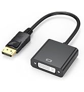 DisplayPort to DVI Adapter, DisplayPort to DVI-D Single Link Adapter Male to Female Compatible fo...