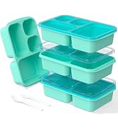 Enstphjoy Bento Lunch Box - 4 Pack, 4-Compartment Meal Prep Containers, Adult Bento Box, Microwav...