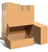 PACKKA 12x9x4 inches Shipping Boxes Set of 20, Corrugated Cardboard Boxes Literature Mailer Boxes...