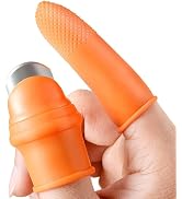 5Pcs Orange Fruit and Vegetable Picking Potted Plants Trim Silicone Thumb Knife Set, Picking Port...