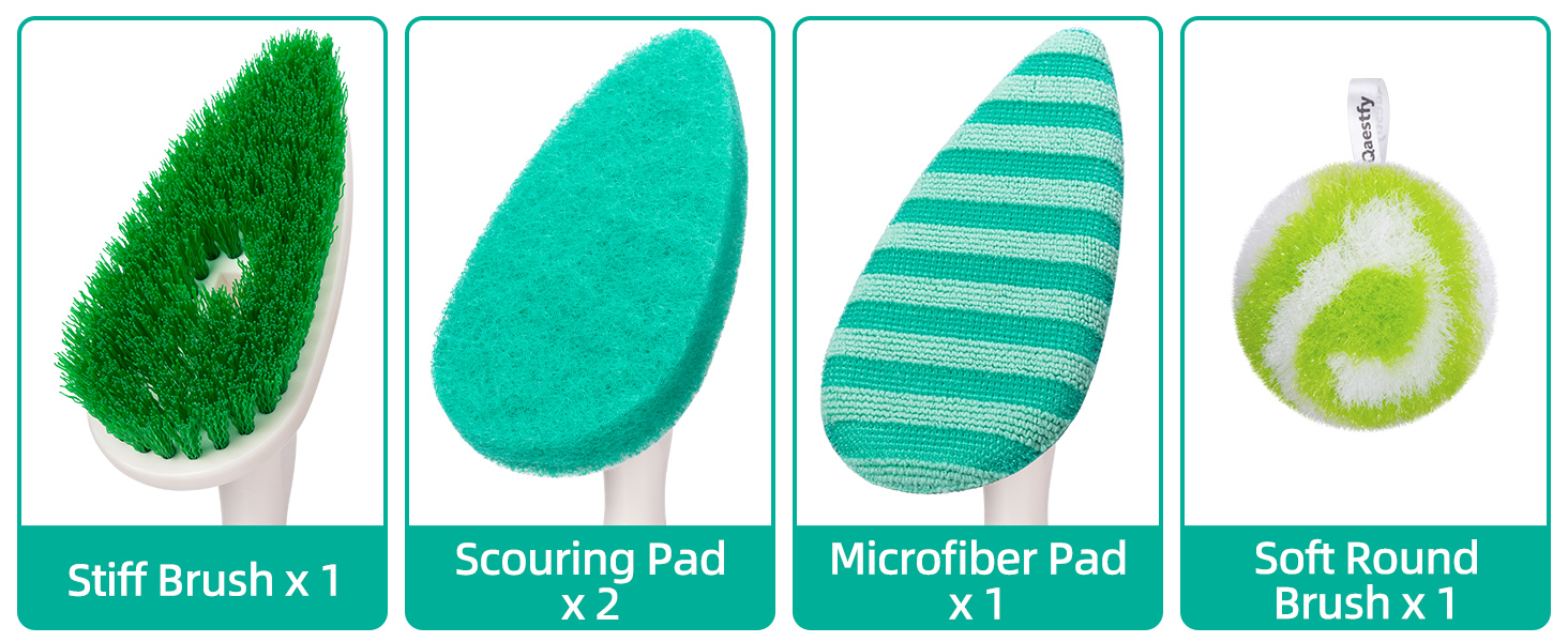 QAE043 Banner 4-in-1 shower cleanig brush kit what is in the box