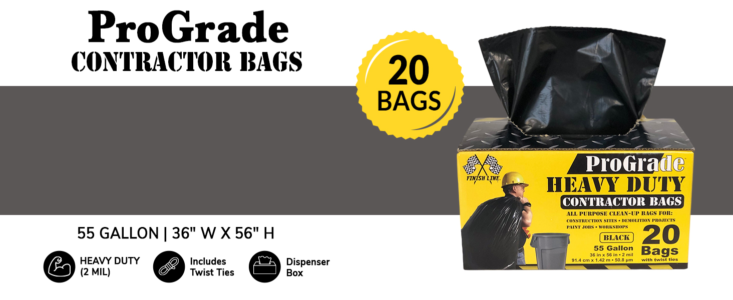 ProGrade Contractor Bags 55 Gallon (20pk)