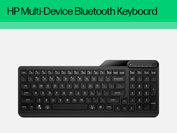 hewlett packard hp multi device bluetooth keyboard bt kb full portable compact mobile