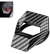 CouTunp Engine Start/Stop Button Cover, Carbon Fiber Push Start Button Cover, Creative Push to St...
