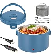 Dosevita Electric Lunch Box for Adults, 100W Heated Lunch Box 1.5L/51Oz 304 Stainless Steel Porta...