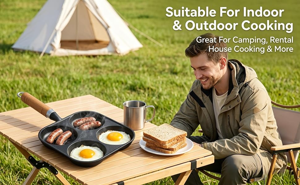 egg frying pan 4 hole