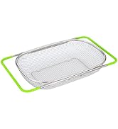 Tenta Tenta Kitchen Over the Sink Colander Strainer Basket Stainless Steel Wire Strainer For Kitc...