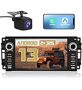 AWESAFE Android Car Stereo for Jeep Wrangler Radio 2007-2018 Chrysler Dodge Ram 1500 with Wireles...